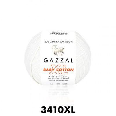 GAZZAL  BABY COTTON XL  3410  - 50% Хлопок, 50% Акрил 50 г/105 м